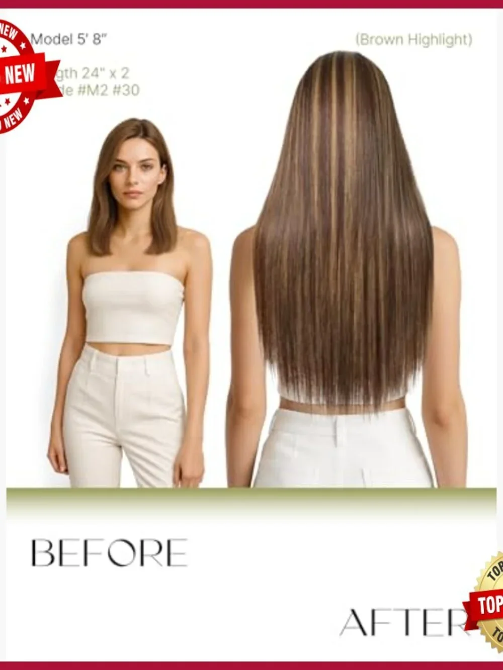Remy Human Hair Clip-In Extensions 100g Heat Resistant 7 Piece Set